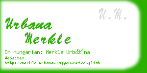 urbana merkle business card